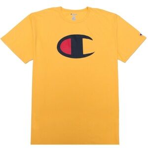 Champion Men's Yellow T-Shirt 2XL Big & Tall
